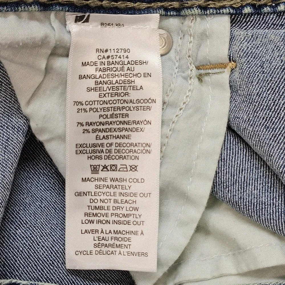 True Religion Geno Big T Flap Slim Jeans 38 Medium‎ Melting Wash 700219 Mens NEW